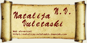 Natalija Vuletaški vizit kartica